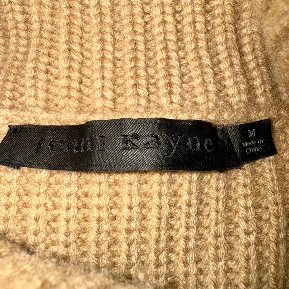 Jenni Kayne Fisherman Rib-Knit Cashmere/Wool Turtleneck - Picture 2 of 3